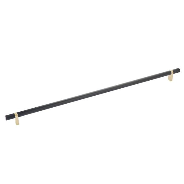 Emtek - Select Bar Cabinet Pull 18 Inch C-C, Rectangular Bar Stem, Knurled Bar