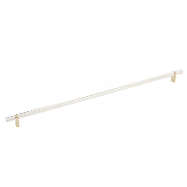 Emtek - Select Bar Cabinet Pull 18 Inch C-C, Rectangular Bar Stem, Knurled Bar