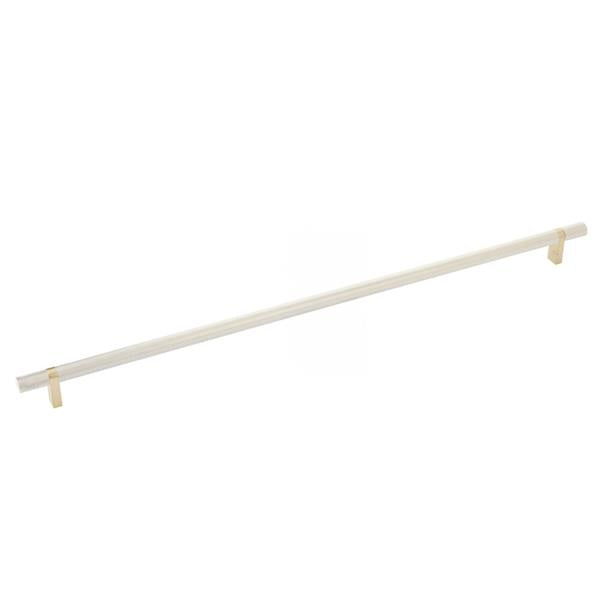 Emtek - Select Bar Cabinet Pull 18 Inch C-C, Rectangular Bar Stem, Knurled Bar