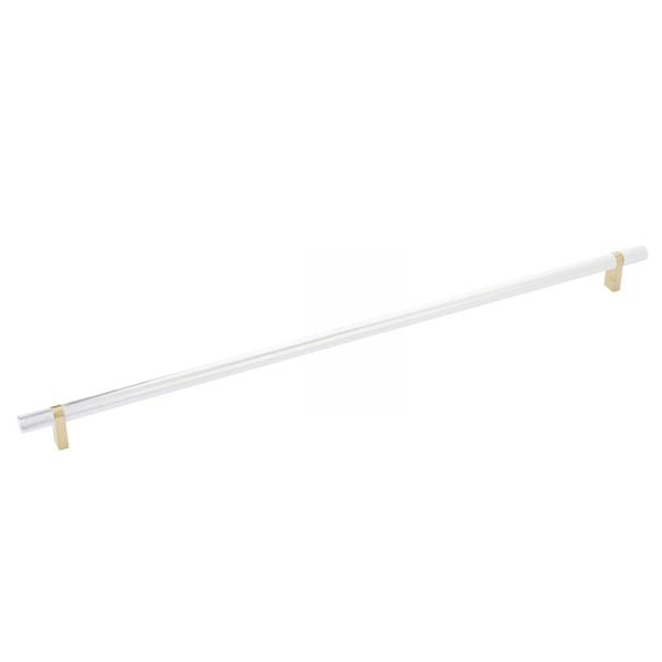 Emtek - Select Bar Cabinet Pull 18 Inch C-C, Rectangular Bar Stem, Knurled Bar