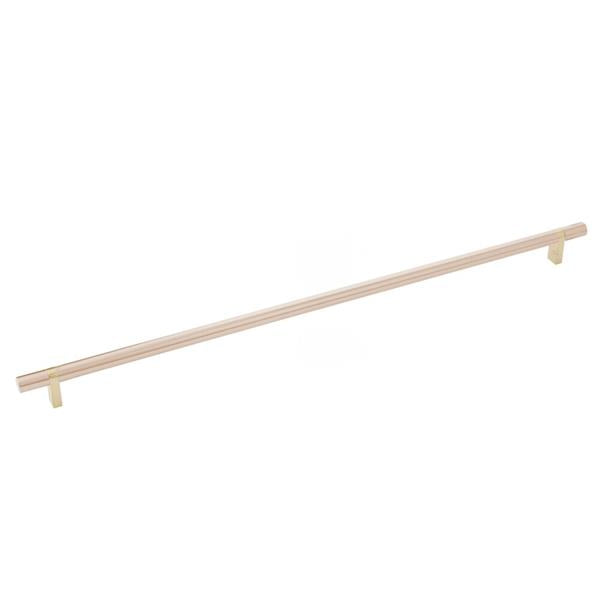 Emtek - Select Bar Cabinet Pull 18 Inch C-C, Rectangular Bar Stem, Smooth Bar