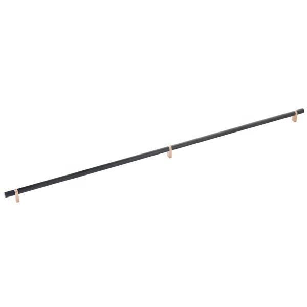 Emtek - Select Bar Cabinet Pull 36 Inch C-C, Rectangular Bar Stem, Knurled Bar