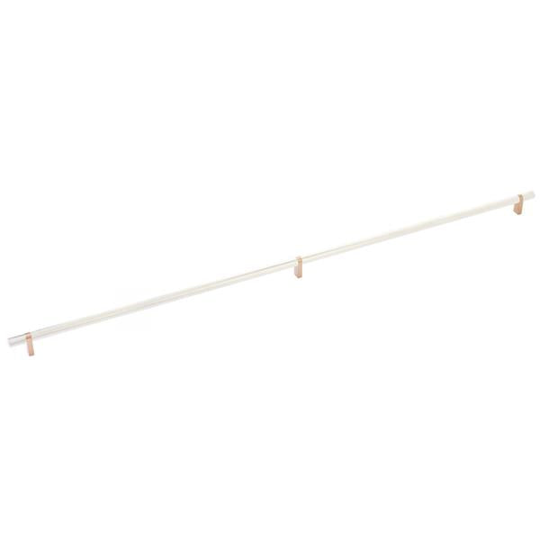 Emtek - Select Bar Cabinet Pull 36 Inch C-C, Rectangular Bar Stem, Knurled Bar