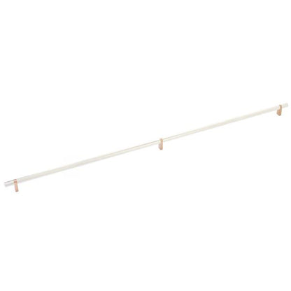 Emtek - Select Bar Cabinet Pull 36 Inch C-C, Rectangular Bar Stem, Knurled Bar