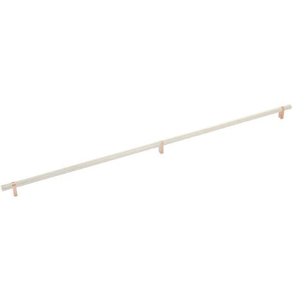 Emtek - Select Bar Cabinet Pull 36 Inch C-C, Rectangular Bar Stem, Knurled Bar