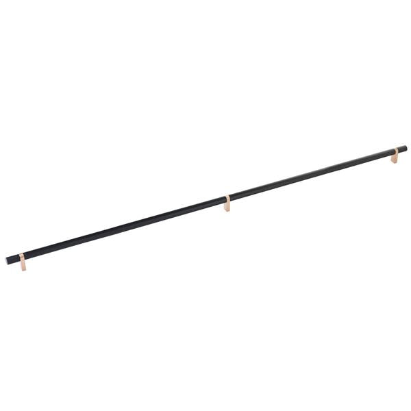 Emtek - Select Bar Cabinet Pull 36 Inch C-C, Rectangular Bar Stem, Knurled Bar