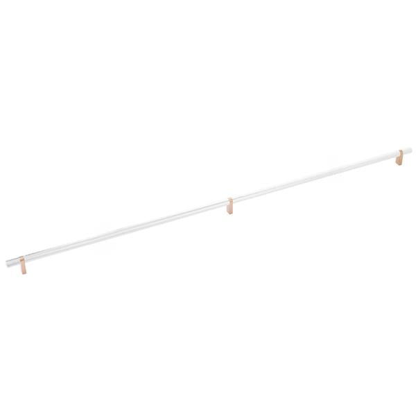 Emtek - Select Bar Cabinet Pull 36 Inch C-C, Rectangular Bar Stem, Knurled Bar