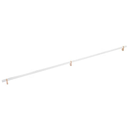 Emtek - Select Bar Cabinet Pull 36 Inch C-C, Rectangular Bar Stem, Knurled Bar