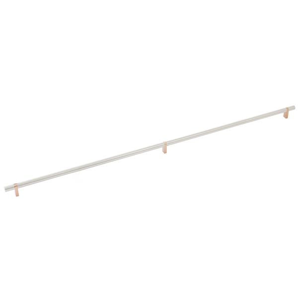 Emtek - Select Bar Cabinet Pull 36 Inch C-C, Rectangular Bar Stem, Smooth Bar