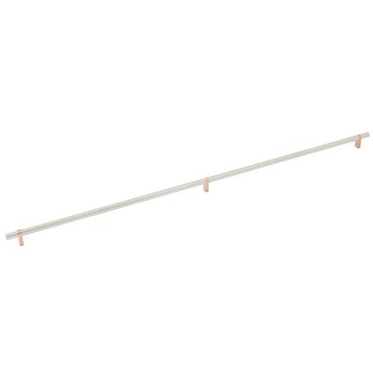 Emtek - Select Bar Cabinet Pull 36 Inch C-C, Rectangular Bar Stem, Smooth Bar