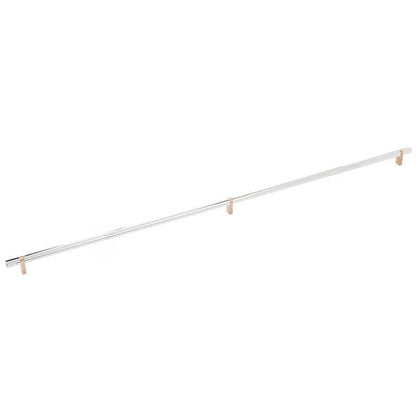 Emtek - Select Bar Cabinet Pull 36 Inch C-C, Rectangular Bar Stem, Smooth Bar