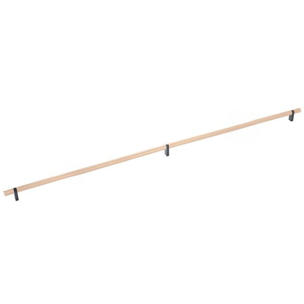 Emtek - Select Bar Cabinet Pull 36 Inch C-C, Rectangular Bar Stem, Knurled Bar