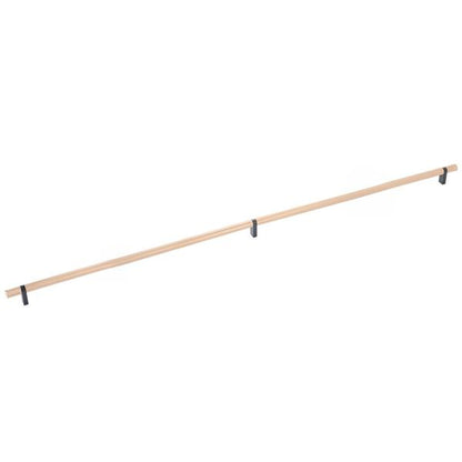 Emtek - Select Bar Cabinet Pull 36 Inch C-C, Rectangular Bar Stem, Knurled Bar