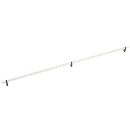 Emtek - Select Bar Cabinet Pull 36 Inch C-C, Rectangular Bar Stem, Knurled Bar