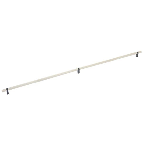 Emtek - Select Bar Cabinet Pull 36 Inch C-C, Rectangular Bar Stem, Knurled Bar