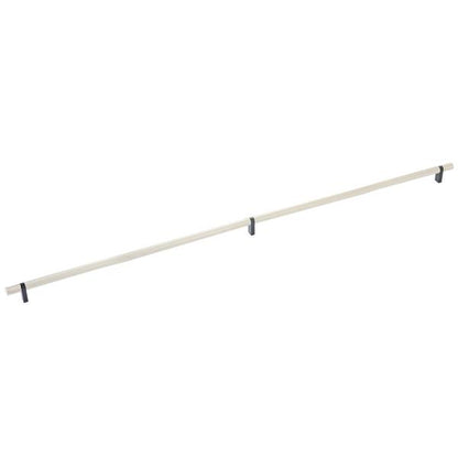 Emtek - Select Bar Cabinet Pull 36 Inch C-C, Rectangular Bar Stem, Knurled Bar