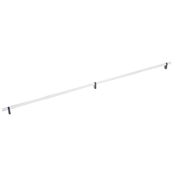 Emtek - Select Bar Cabinet Pull 36 Inch C-C, Rectangular Bar Stem, Knurled Bar