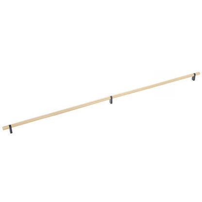 Emtek - Select Bar Cabinet Pull 36 Inch C-C, Rectangular Bar Stem, Knurled Bar