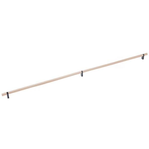 Emtek - Select Bar Cabinet Pull 36 Inch C-C, Rectangular Bar Stem, Smooth Bar