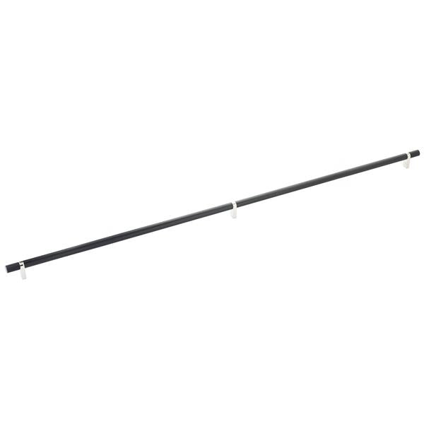 Emtek - Select Bar Cabinet Pull 36 Inch C-C, Rectangular Bar Stem, Knurled Bar