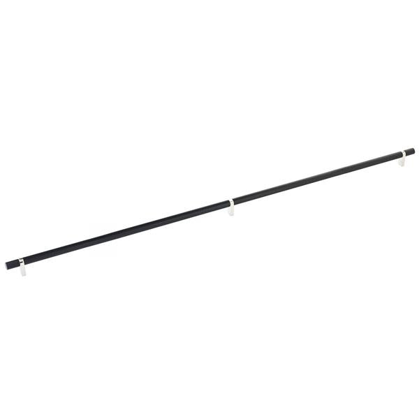 Emtek - Select Bar Cabinet Pull 36 Inch C-C, Rectangular Bar Stem, Knurled Bar