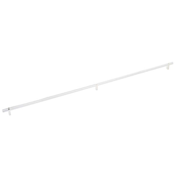 Emtek - Select Bar Cabinet Pull 36 Inch C-C, Rectangular Bar Stem, Knurled Bar