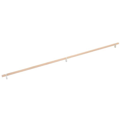 Emtek - Select Bar Cabinet Pull 36 Inch C-C, Rectangular Bar Stem, Knurled Bar