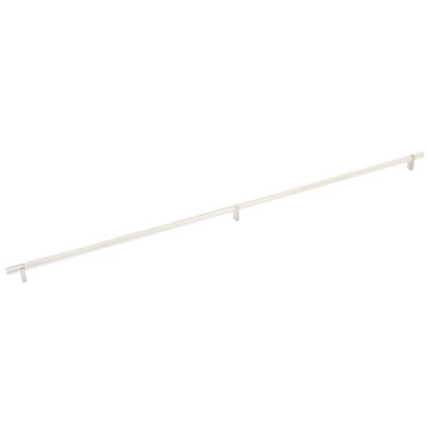 Emtek - Select Bar Cabinet Pull 36 Inch C-C, Rectangular Bar Stem, Knurled Bar