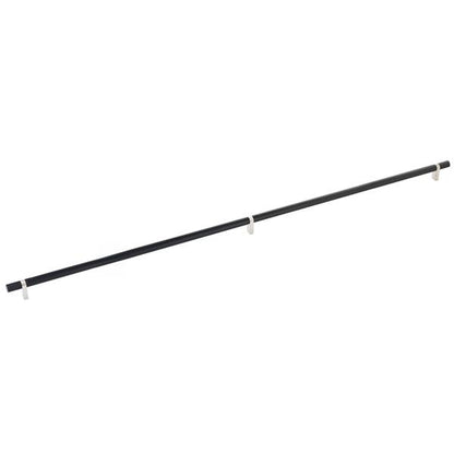Emtek - Select Bar Cabinet Pull 36 Inch C-C, Rectangular Bar Stem, Knurled Bar