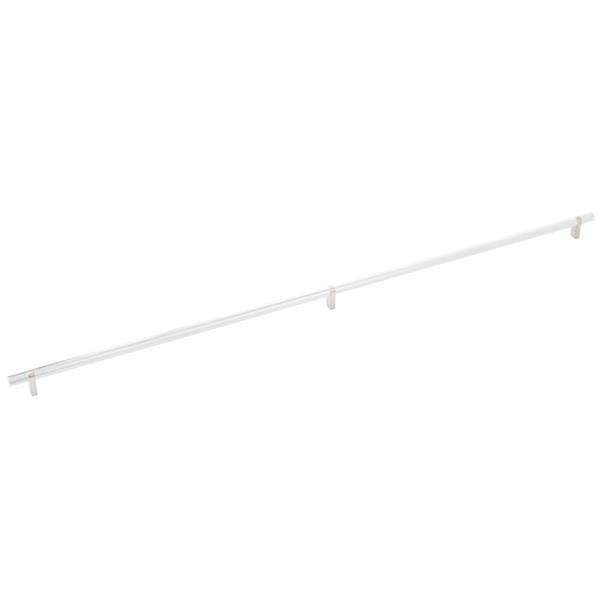 Emtek - Select Bar Cabinet Pull 36 Inch C-C, Rectangular Bar Stem, Knurled Bar