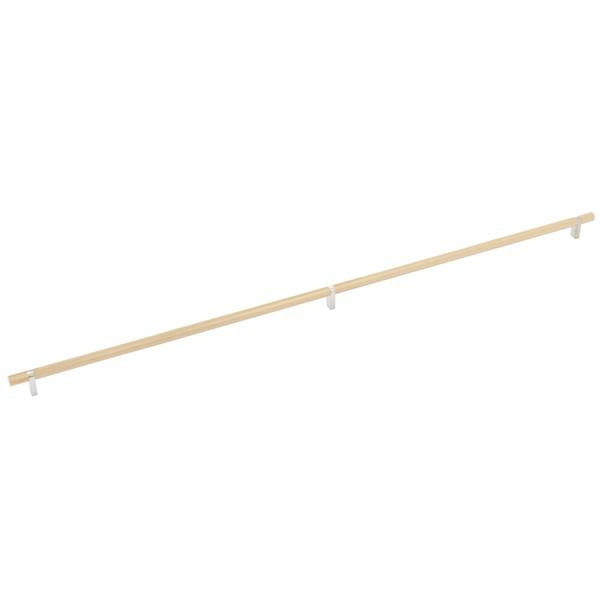 Emtek - Select Bar Cabinet Pull 36 Inch C-C, Rectangular Bar Stem, Knurled Bar
