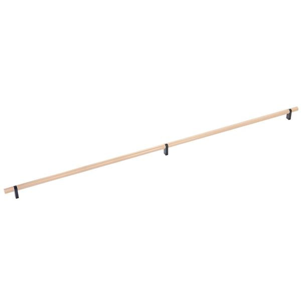 Emtek - Select Bar Cabinet Pull 36 Inch C-C, Rectangular Bar Stem, Knurled Bar