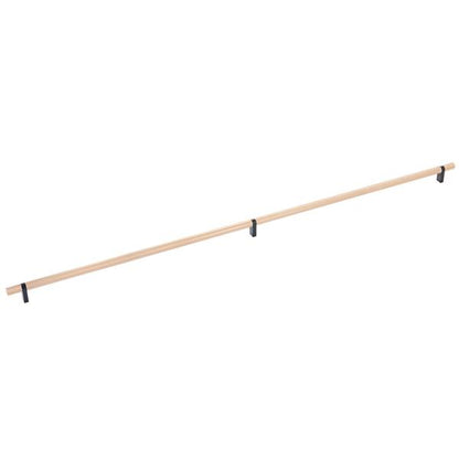Emtek - Select Bar Cabinet Pull 36 Inch C-C, Rectangular Bar Stem, Knurled Bar