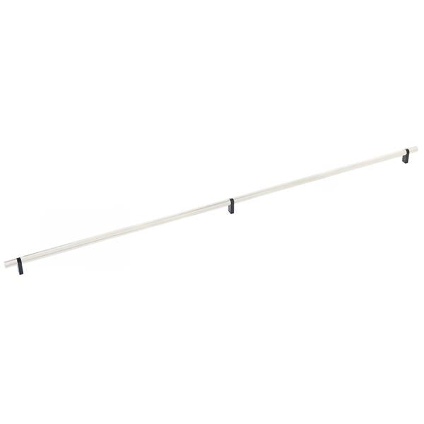 Emtek - Select Bar Cabinet Pull 36 Inch C-C, Rectangular Bar Stem, Knurled Bar