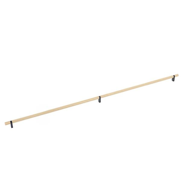 Emtek - Select Bar Cabinet Pull 36 Inch C-C, Rectangular Bar Stem, Knurled Bar