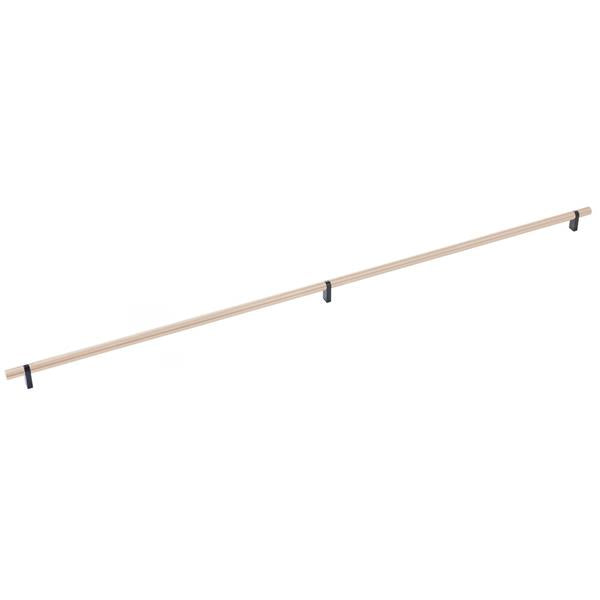 Emtek - Select Bar Cabinet Pull 36 Inch C-C, Rectangular Bar Stem, Smooth Bar