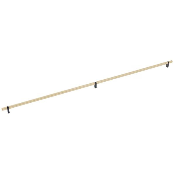 Emtek - Select Bar Cabinet Pull 36 Inch C-C, Rectangular Bar Stem, Smooth Bar