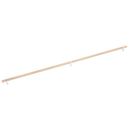 Emtek - Select Bar Cabinet Pull 36 Inch C-C, Rectangular Bar Stem, Knurled Bar