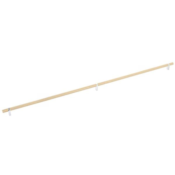 Emtek - Select Bar Cabinet Pull 36 Inch C-C, Rectangular Bar Stem, Knurled Bar