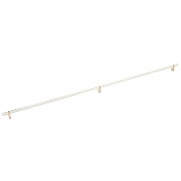 Emtek - Select Bar Cabinet Pull 36 Inch C-C, Rectangular Bar Stem, Knurled Bar
