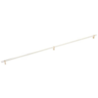 Emtek - Select Bar Cabinet Pull 36 Inch C-C, Rectangular Bar Stem, Knurled Bar