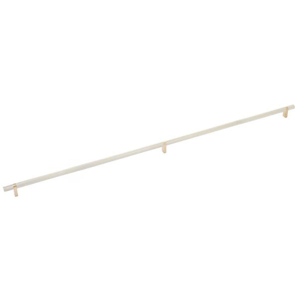 Emtek - Select Bar Cabinet Pull 36 Inch C-C, Rectangular Bar Stem, Knurled Bar