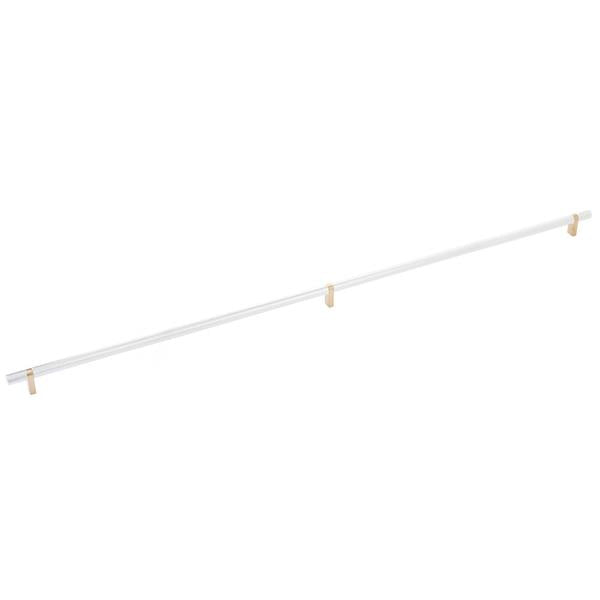 Emtek - Select Bar Cabinet Pull 36 Inch C-C, Rectangular Bar Stem, Knurled Bar