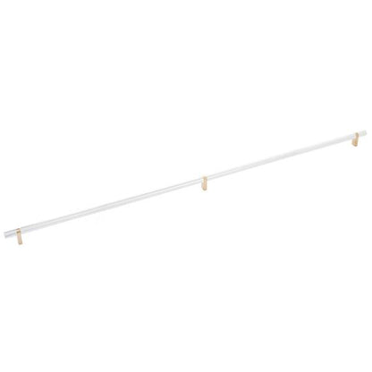 Emtek - Select Bar Cabinet Pull 36 Inch C-C, Rectangular Bar Stem, Knurled Bar