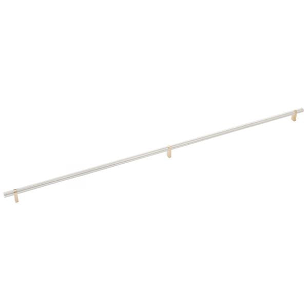Emtek - Select Bar Cabinet Pull 36 Inch C-C, Rectangular Bar Stem, Smooth Bar