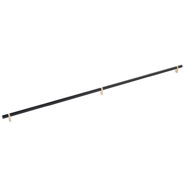 Emtek - Select Bar Cabinet Pull 36 Inch C-C, Rectangular Bar Stem, Smooth Bar