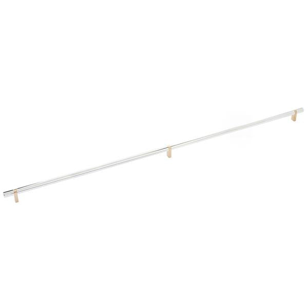 Emtek - Select Bar Cabinet Pull 36 Inch C-C, Rectangular Bar Stem, Smooth Bar