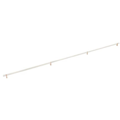 Emtek - Select Bar Cabinet Pull 54 Inch C-C, Rectangular Bar Stem, Knurled Bar