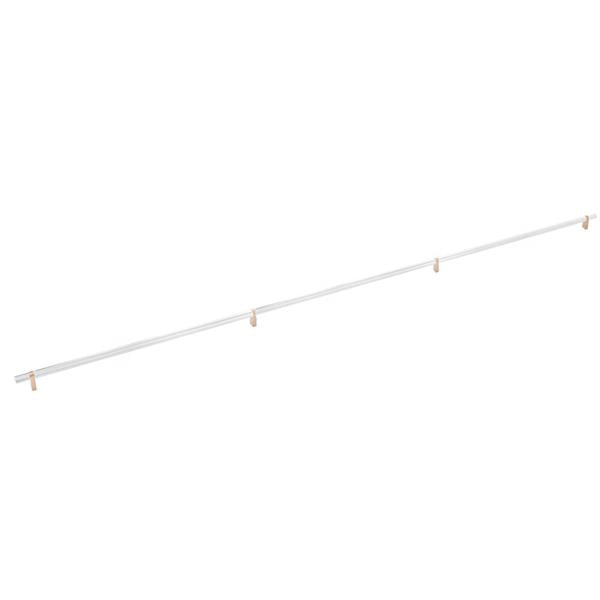 Emtek - Select Bar Cabinet Pull 54 Inch C-C, Rectangular Bar Stem, Knurled Bar