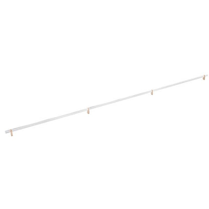 Emtek - Select Bar Cabinet Pull 54 Inch C-C, Rectangular Bar Stem, Knurled Bar